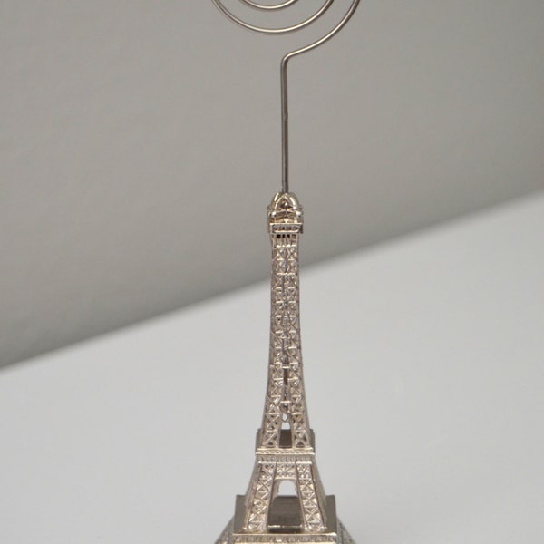 Eiffel Tower Holder for place cards, signs, and table numbers. WEDDING FAVOR. Parisians Theme Decor. Paris Wedding Decor. French inspired.