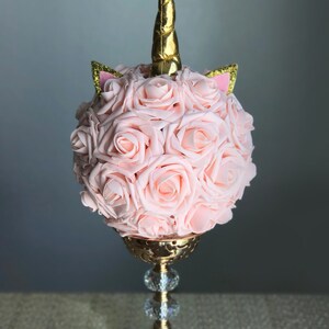 UNICORN Party Centerpiece Unicorn Birthday Party Unicorn Decor Unicorn Decoration Unicorn Flower Ball. Baby Shower. Pick Rose & Horn Color. image 7