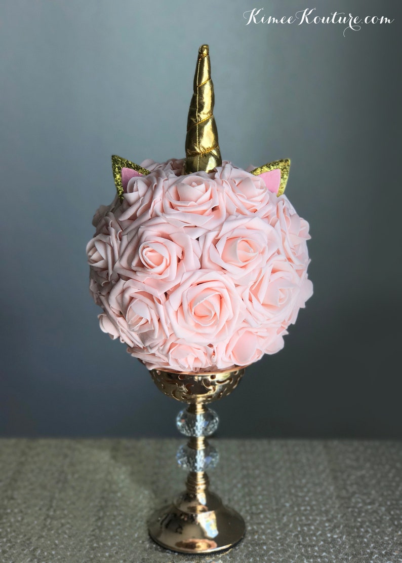 UNICORN Party Centerpiece Unicorn Birthday Party Unicorn Decor Unicorn Decoration Unicorn Flower Ball. Baby Shower. Pick Rose & Horn Color. image 7