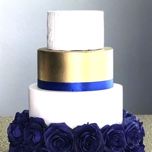 ROYAL BLUE ROSE Cake Stand. Royal Blue Wedding. Wedding Cake Stand ...