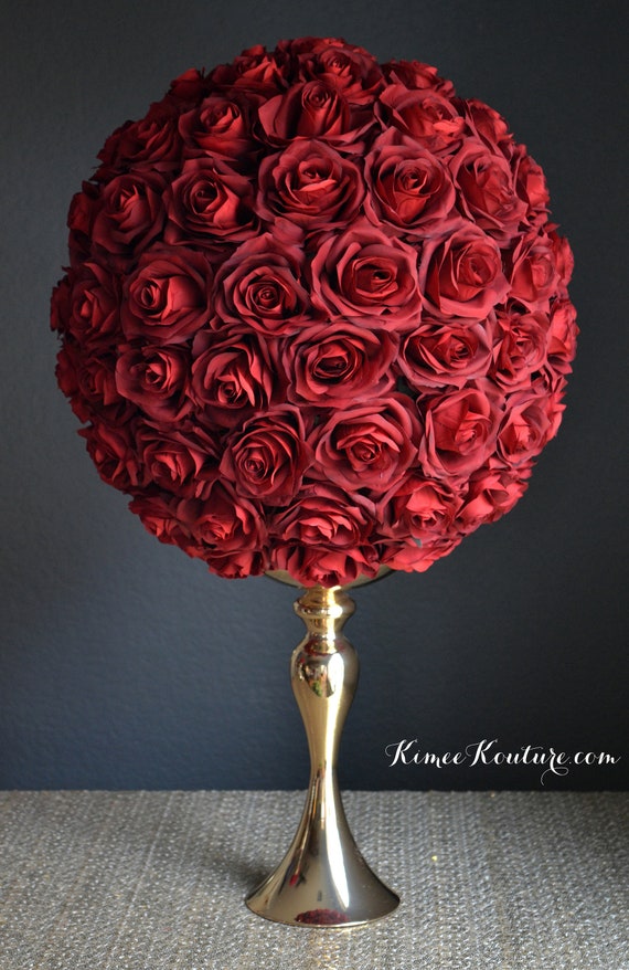 Ball de rosa BURGUNDY. Bola de flores BURGUNDY. Pomander de - Etsy México Ball de rosa BURGUNDY. Bola de flores BURGUNDY. Pomander de - Etsy México