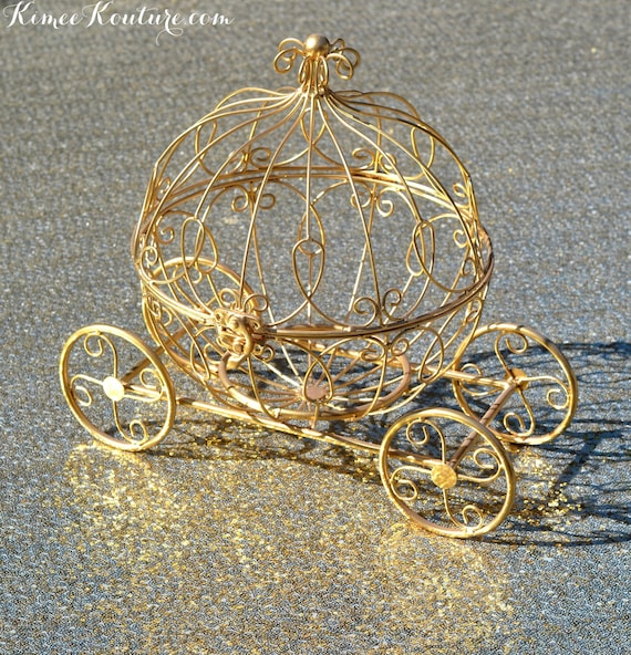 Gold Cinderella Carriage Wedding Centerpiece Fairytale Etsy