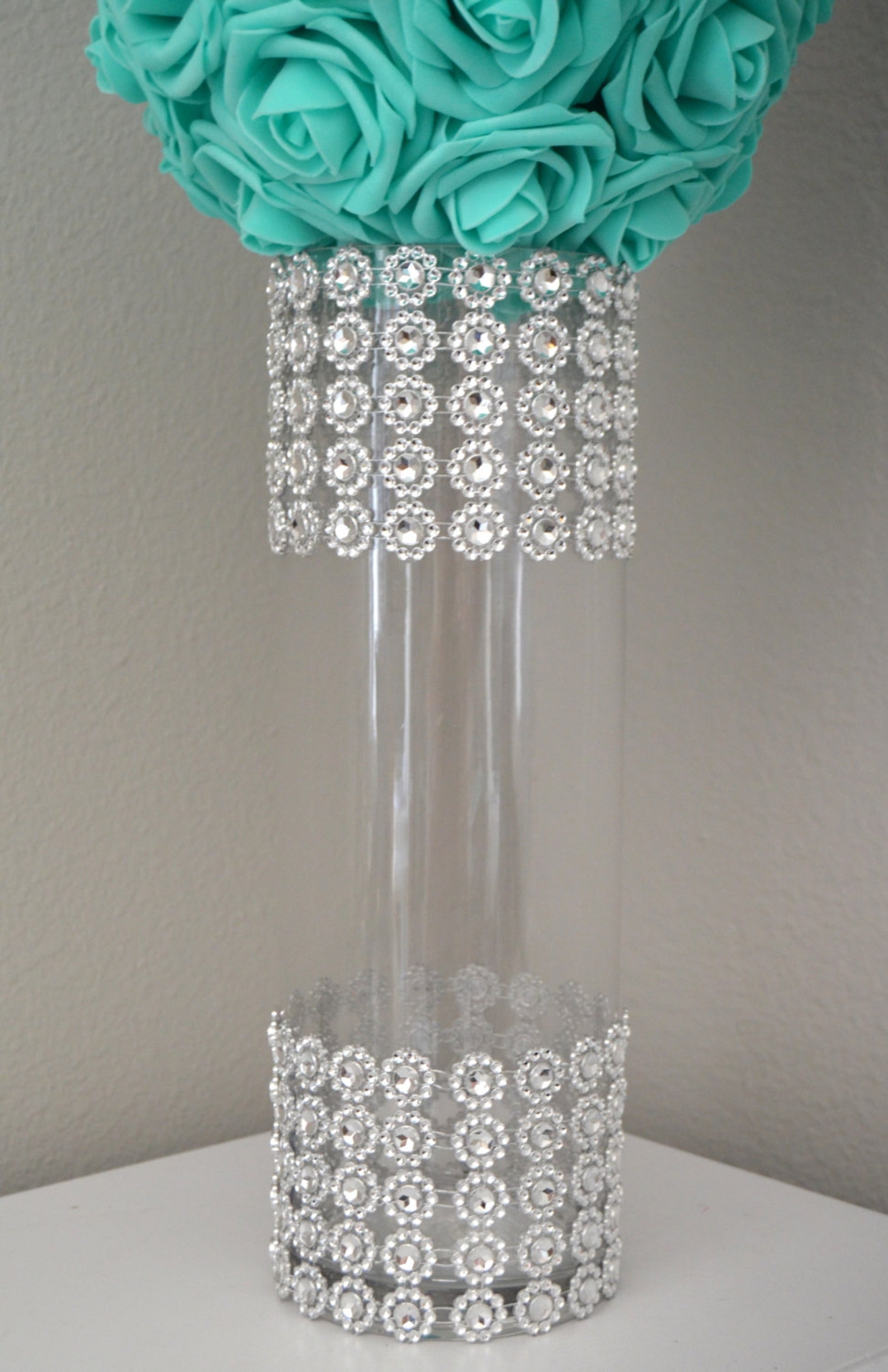 RHINESTONE VASE. Wedding Centerpiece Vase. Bling Vase. Etsy