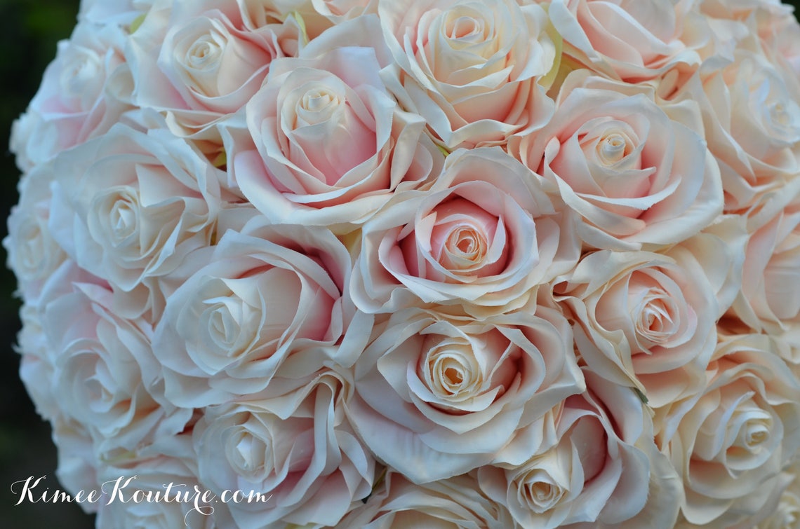 PINK BLUSH Flower Ball. Pink Blush Kissing Ball. Blush Etsy