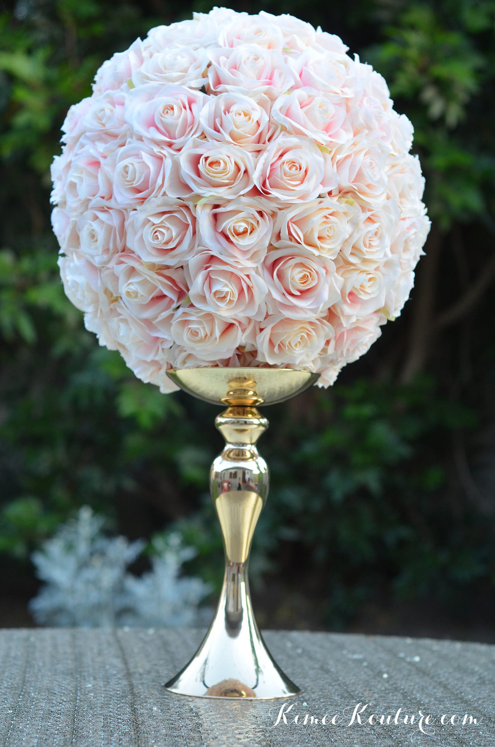 PINK BLUSH Flower Ball. Pink Blush Kissing Ball. Blush Etsy