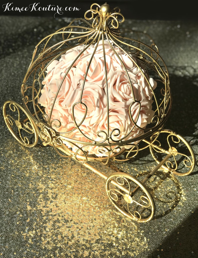 GOLD Cinderella Carriage Wedding Centerpiece. Fairytale Etsy