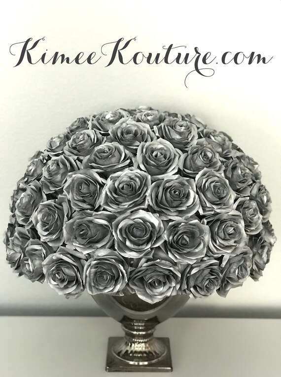 Luxury Silver Roses Hat Box Luxury Silver Roses Hat Box