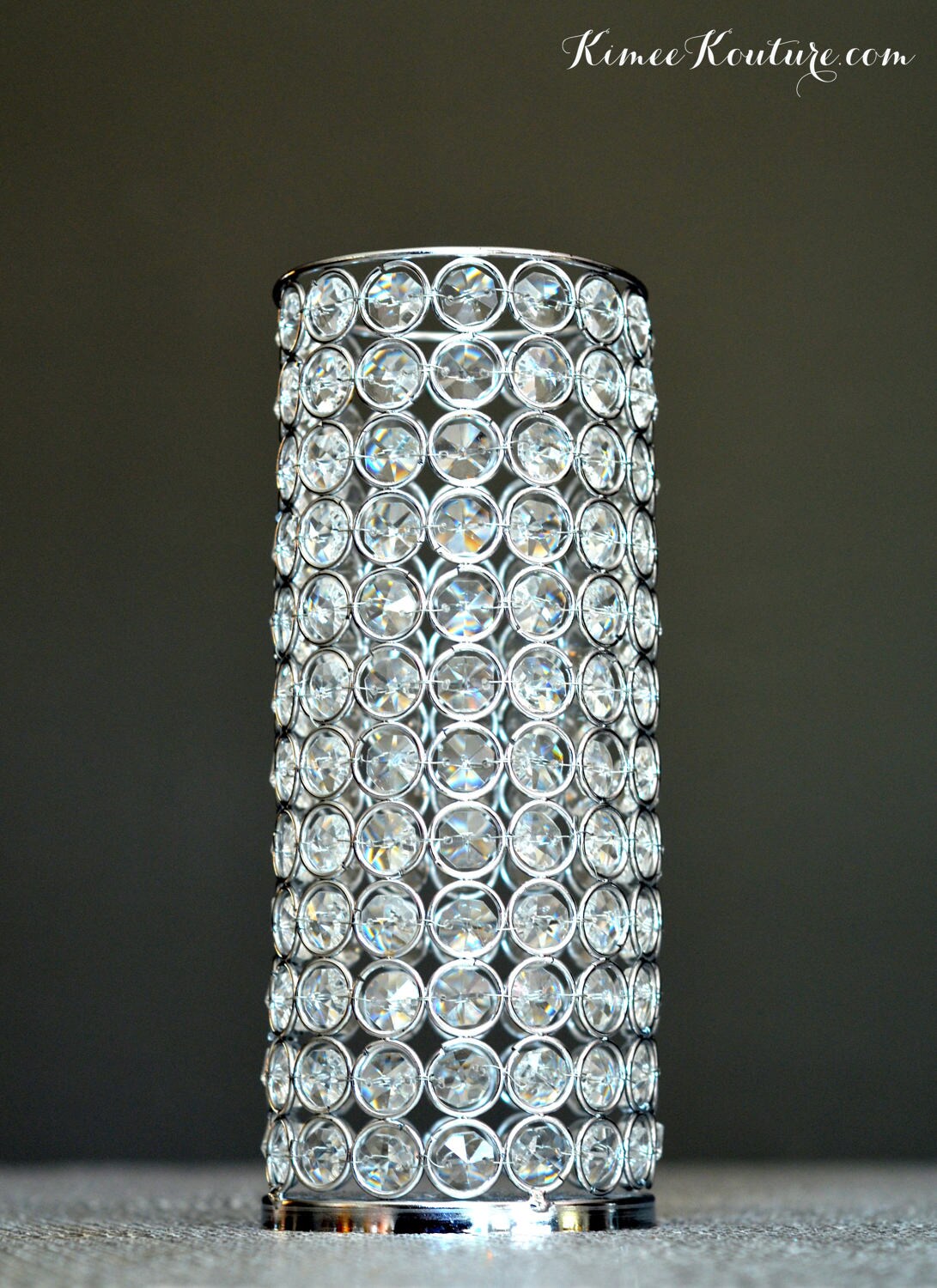 RHINESTONE Candle Holder. RHINESTONE VASE. Silver Bling Etsy