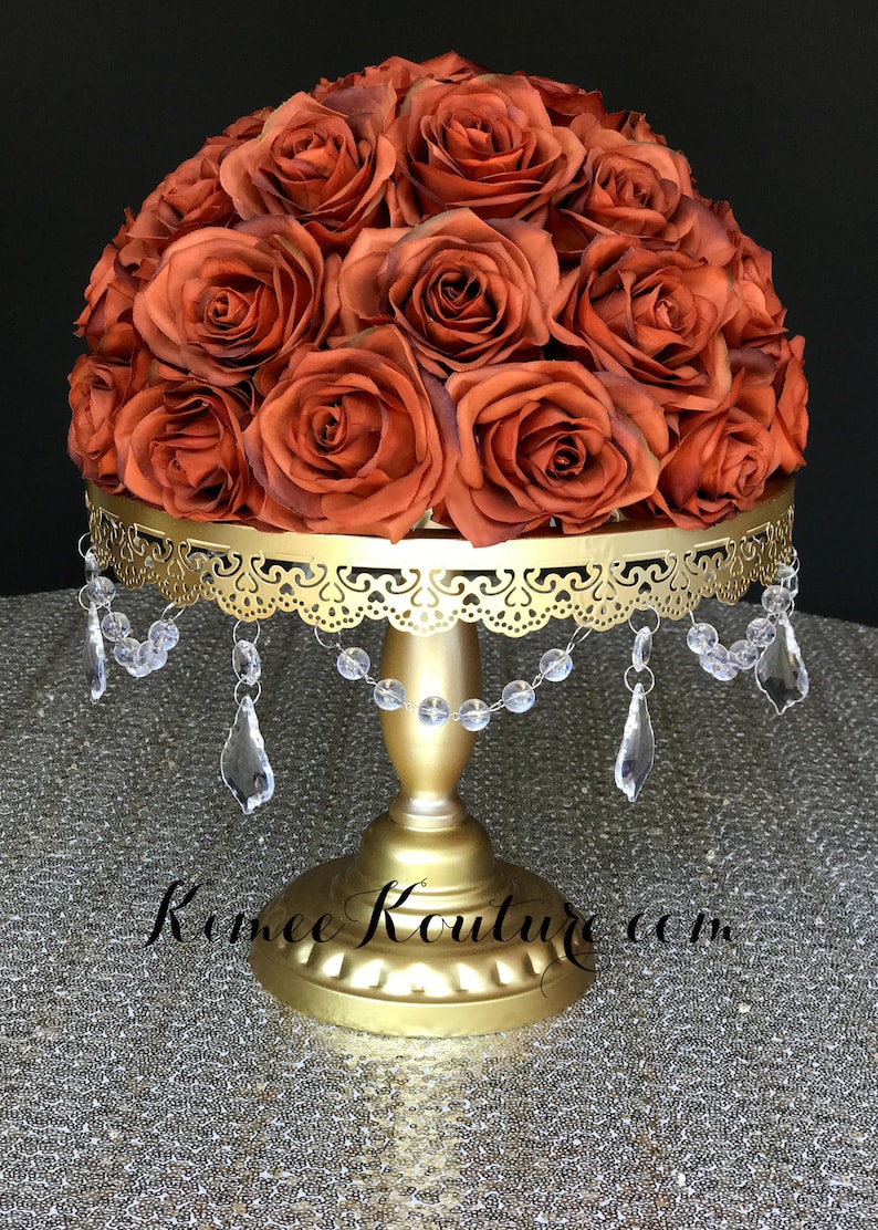 burnt orange headpiece