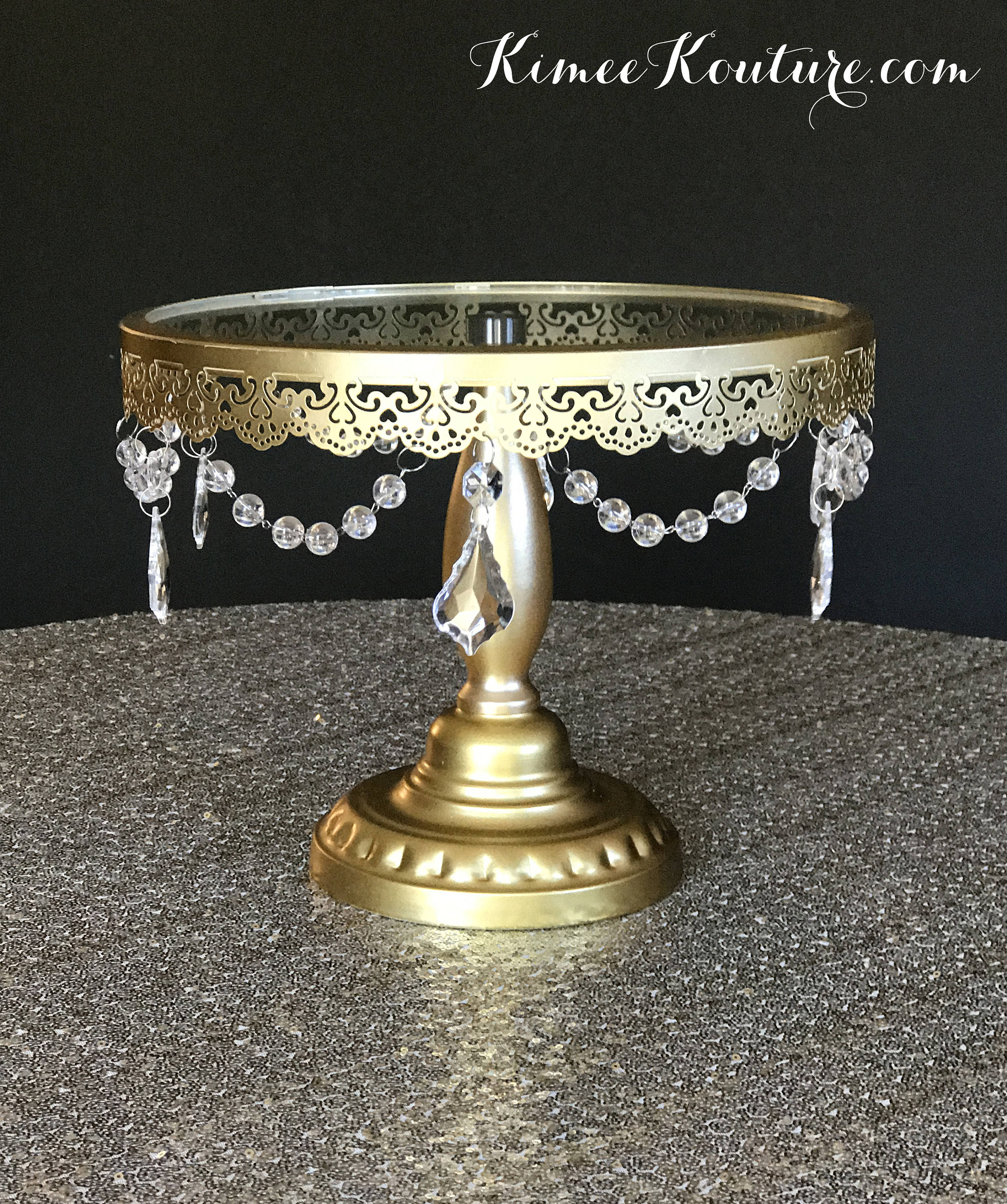 GOLD Centerpiece STAND. Gold Cupcake Stand. Round Gold Cake Etsy