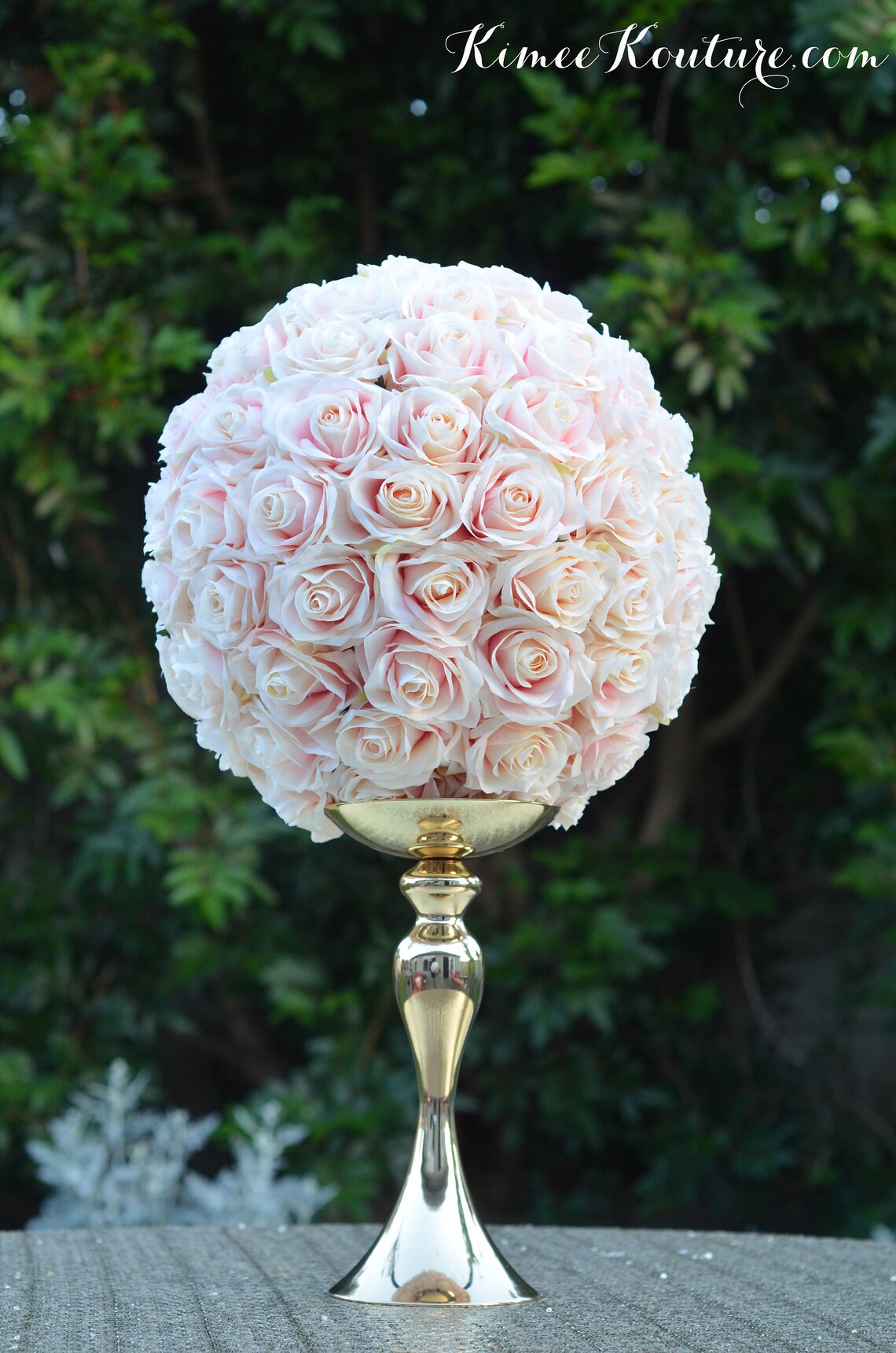 PINK BLUSH Flower Ball. Pink Blush Kissing Ball. Blush Etsy