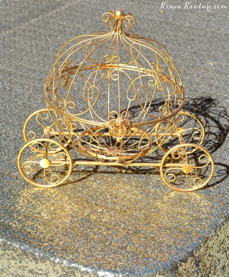 GOLD Cinderella Carriage Wedding Centerpiece. Fairytale Etsy