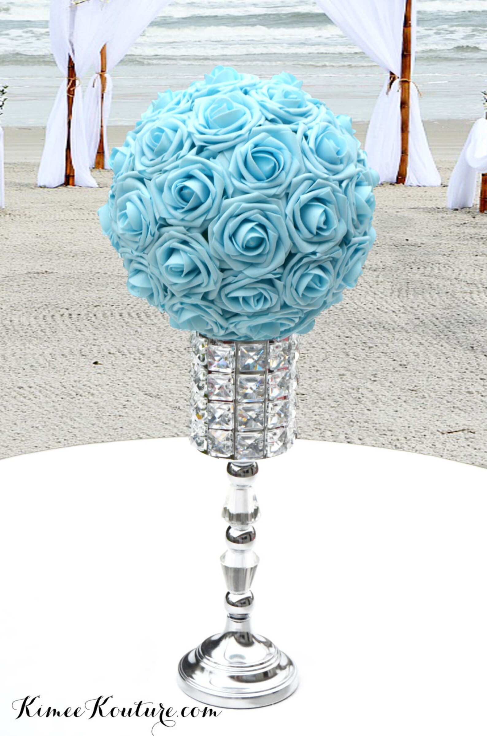 LIGHT BLUE Flower Ball. Baby Blue Kissing Ball. Pool Blue Etsy