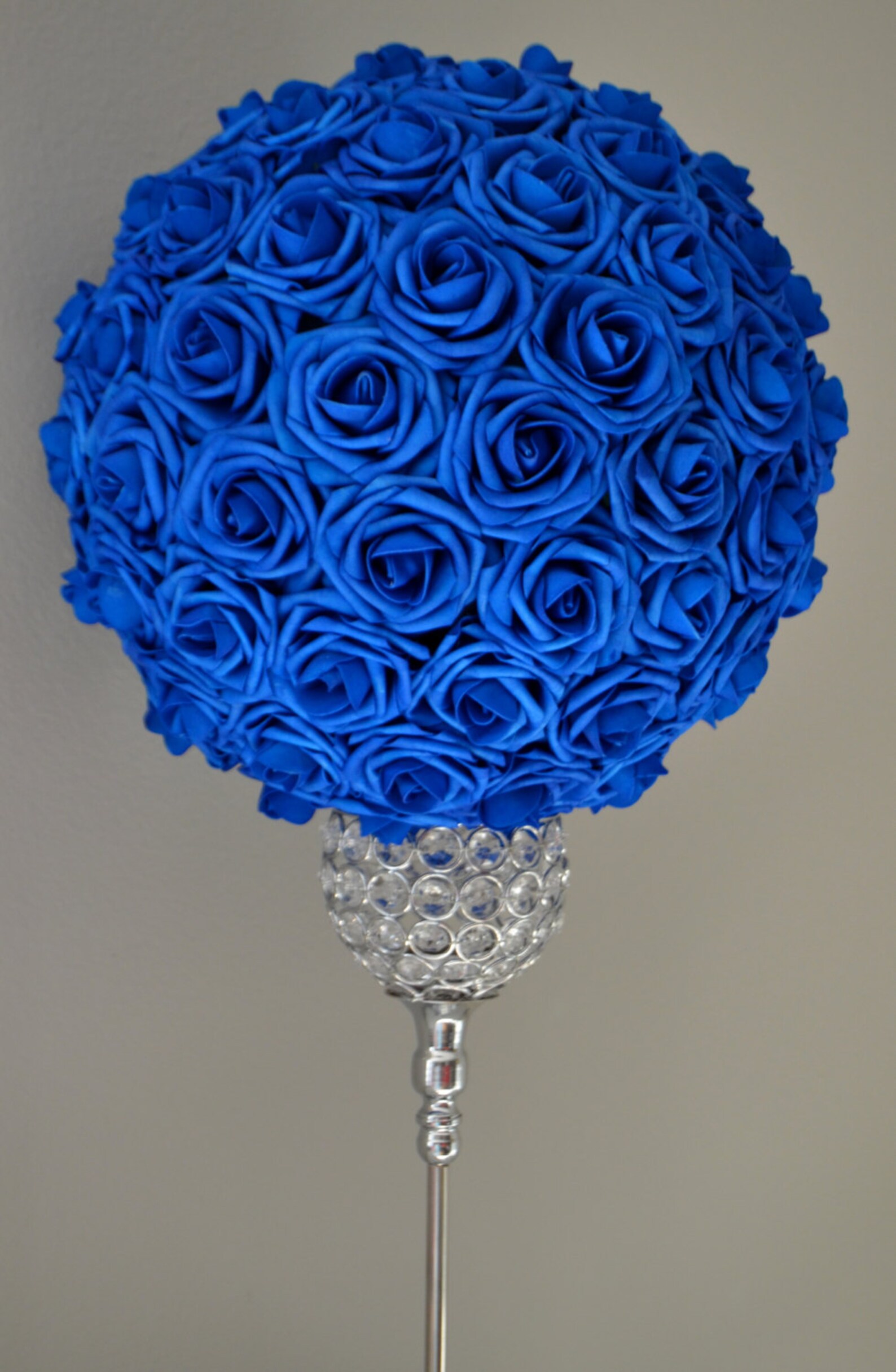 ROYAL BLUE Flower Ball Wedding CENTERPIECE kissing ball Etsy