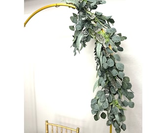 Rustic EUCALYPTUS GARLAND Swag Wedding Arch Decor Table Greenery Dusty Artificial Fireplace Home Decor Front Door Decoration Party Backdrop