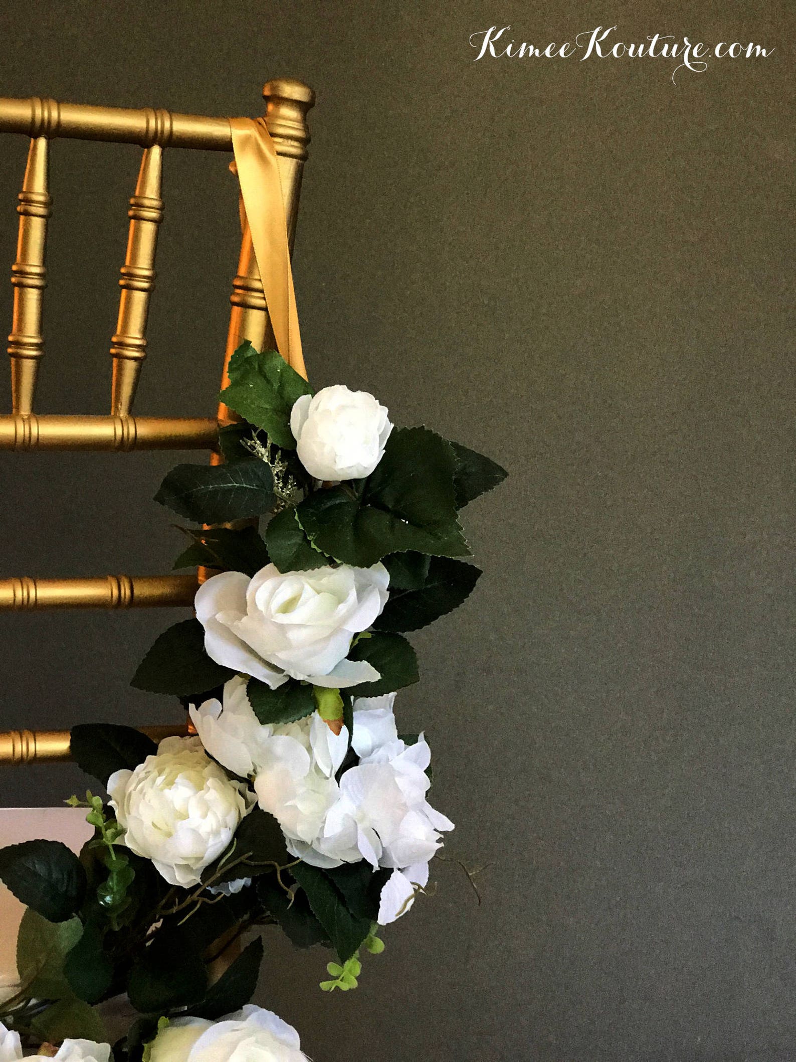 FLORAL CHAIR SWAG. Sweetheart Table Decor. Brides Chair Decor. Etsy