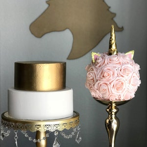 UNICORN Party Centerpiece Unicorn Birthday Party Unicorn Decor Unicorn Decoration Unicorn Flower Ball. Baby Shower. Pick Rose & Horn Color. image 5