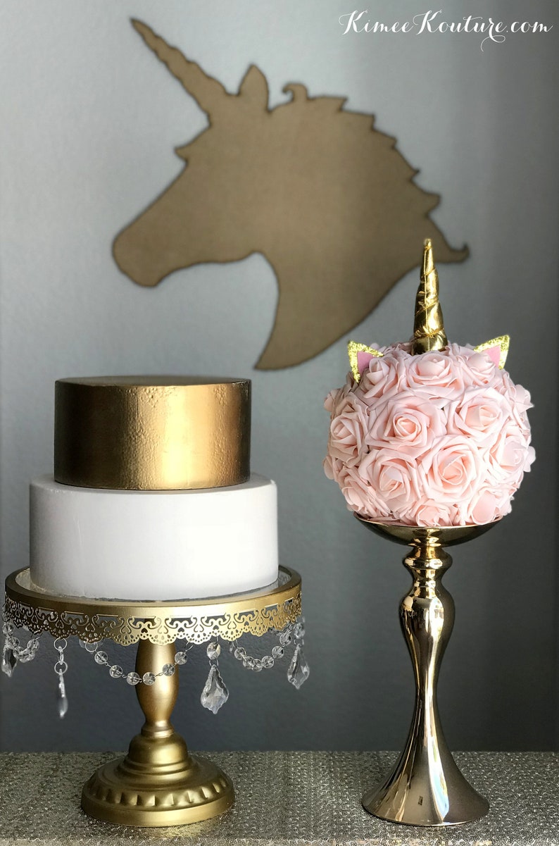 UNICORN Party Centerpiece Unicorn Birthday Party Unicorn Decor Unicorn Decoration Unicorn Flower Ball. Baby Shower. Pick Rose & Horn Color. image 5