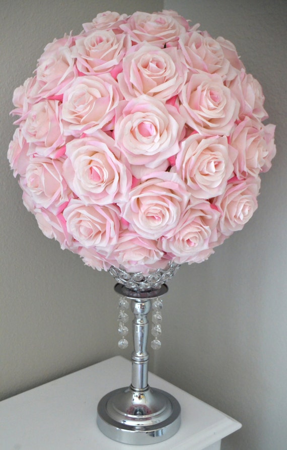 Bola de flores centro de mesa rosa para bodas. Bola de - Etsy