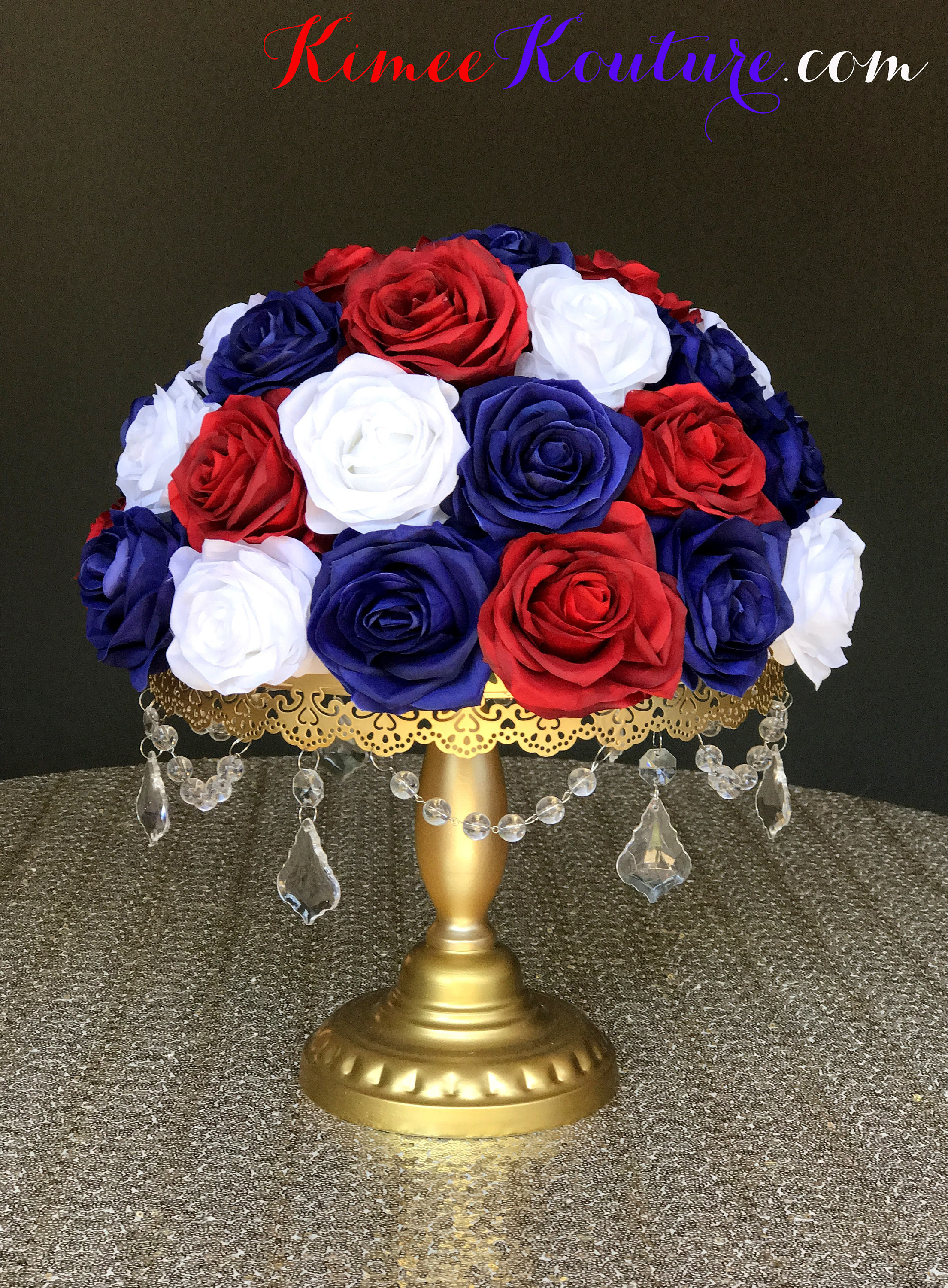 900 Pcs Silk Rose Petals - Red, White & Royal Blue For Wedding & 4th Of July Decor