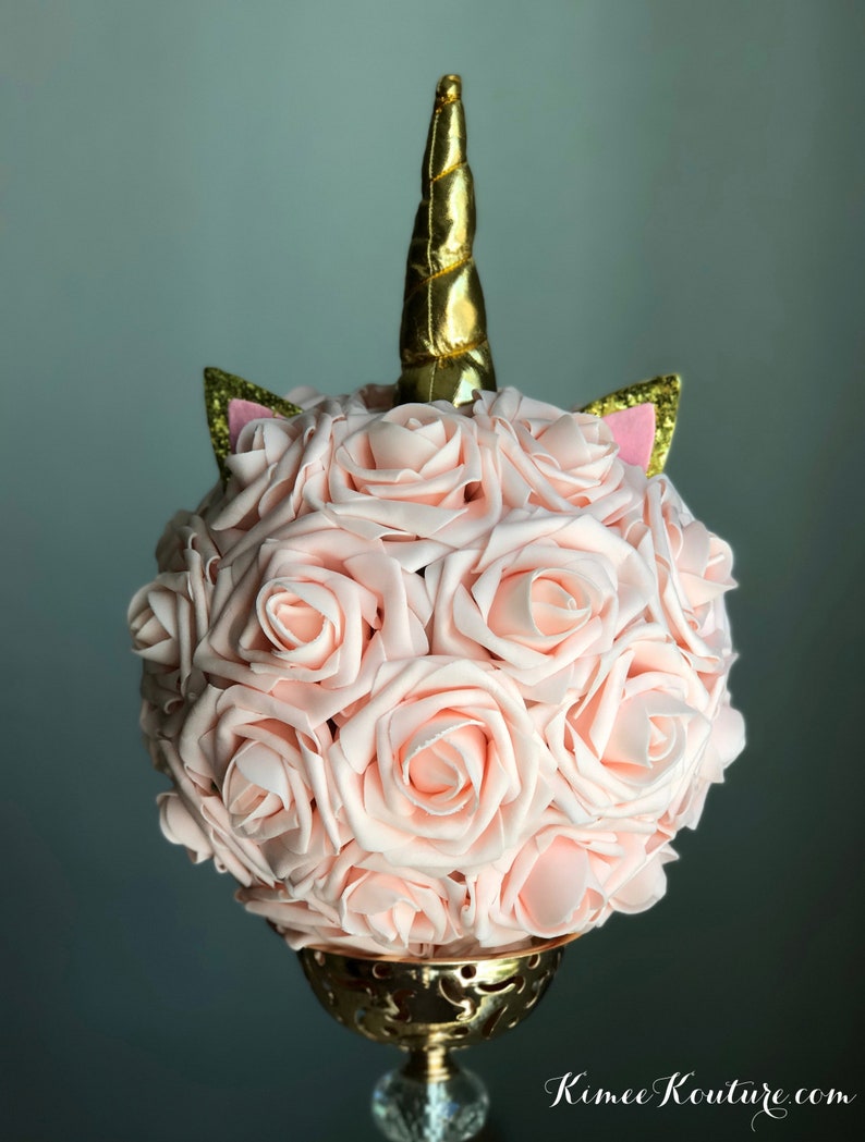 UNICORN Party Centerpiece Unicorn Birthday Party Unicorn Decor Unicorn Decoration Unicorn Flower Ball. Baby Shower. Pick Rose & Horn Color. image 8