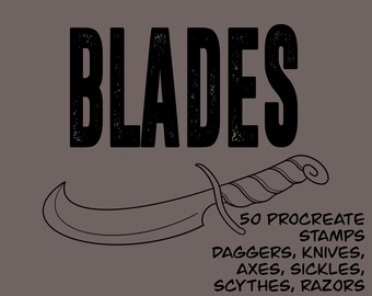 Blades Stamp set for Procreate