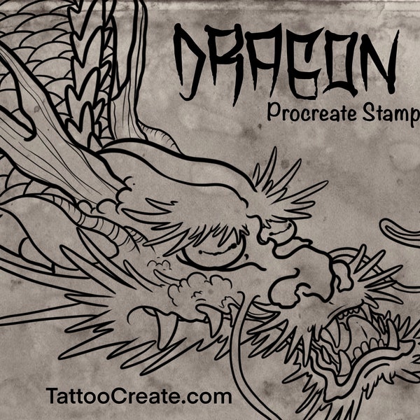 Dragon Tattoo Vol 2- Procreate Stamp Set