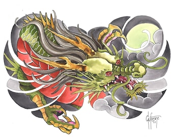 Flash Set 2- Japanese Chest Panels - Tattoo Designs
