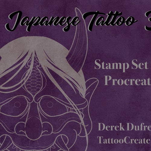 Procreate Brushes Vol 2 Japanese Tattoo Etsy