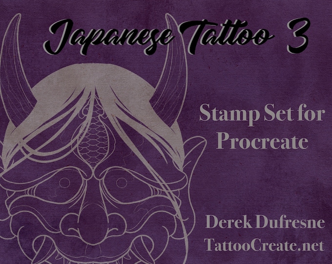 Procreate Stamp Set- Vol 3- Japanese Tattoo