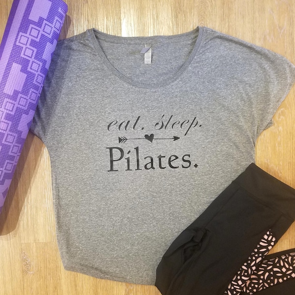 Eat. Sleep. Pilates.- Women's Clothing. Women's T-Shirt, Graphic Tee- LovelyLittleArt