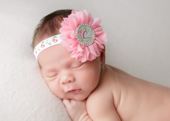 monogrammed baby headbands