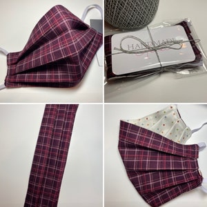Purple plaid - Custom fashion-forward face mask