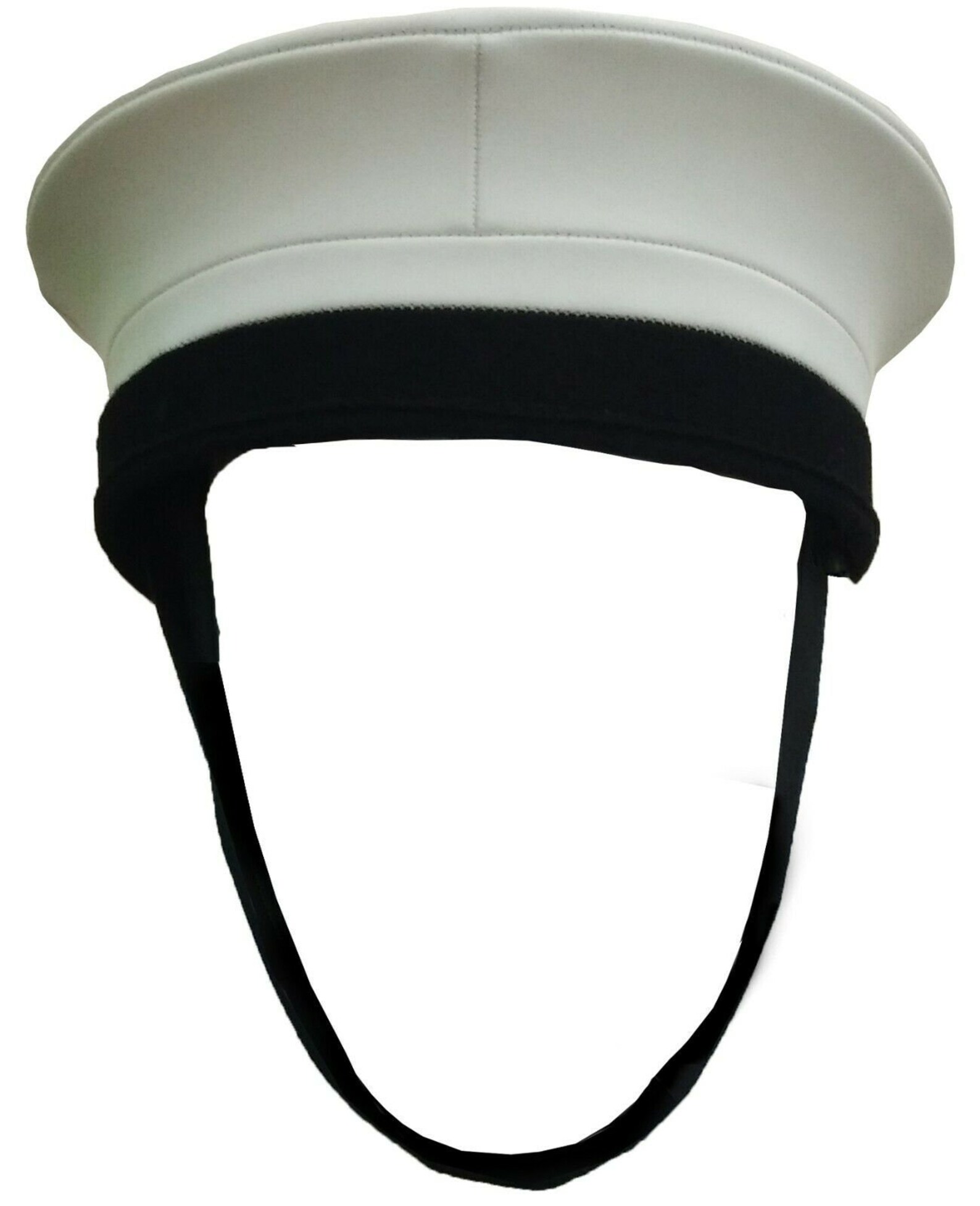 Royal Navy White Round Sailor Hat Cap Made With Rexine Fabric Etsy