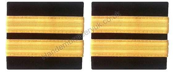 4 Bar Airline Captain Pilot//Merchant Marine Epaulette Silver Stripe Epaulettes