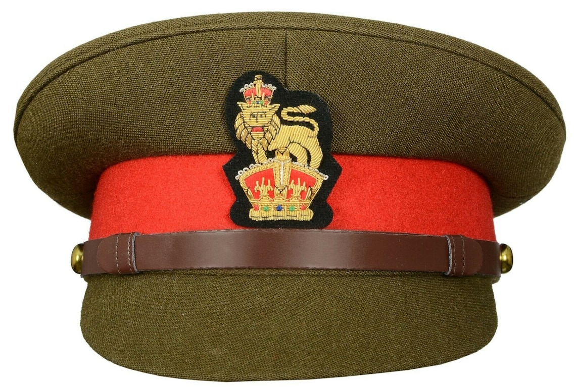 British Officers General Staff Service Hat, Military Peak Cap Etsy