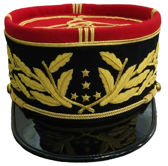 Gorra Blanca Oficial con escudo bordado a mano - Sastreria Militar