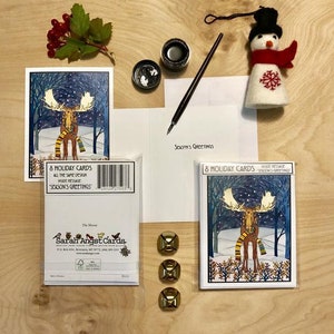 Packaged Holiday Cards: Holiday Moose by Sarah Angst Art