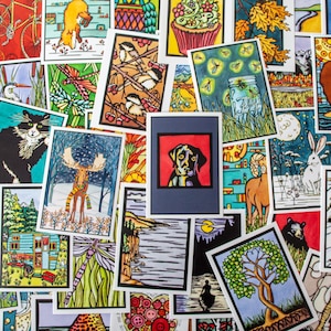 Mystery Pack - 10 Assorted Greeting Cards from Sarah Angst Art