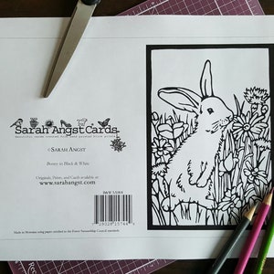 Drucke Deine eigenen Malkarten aus - Sarah Angst Art Osterhase