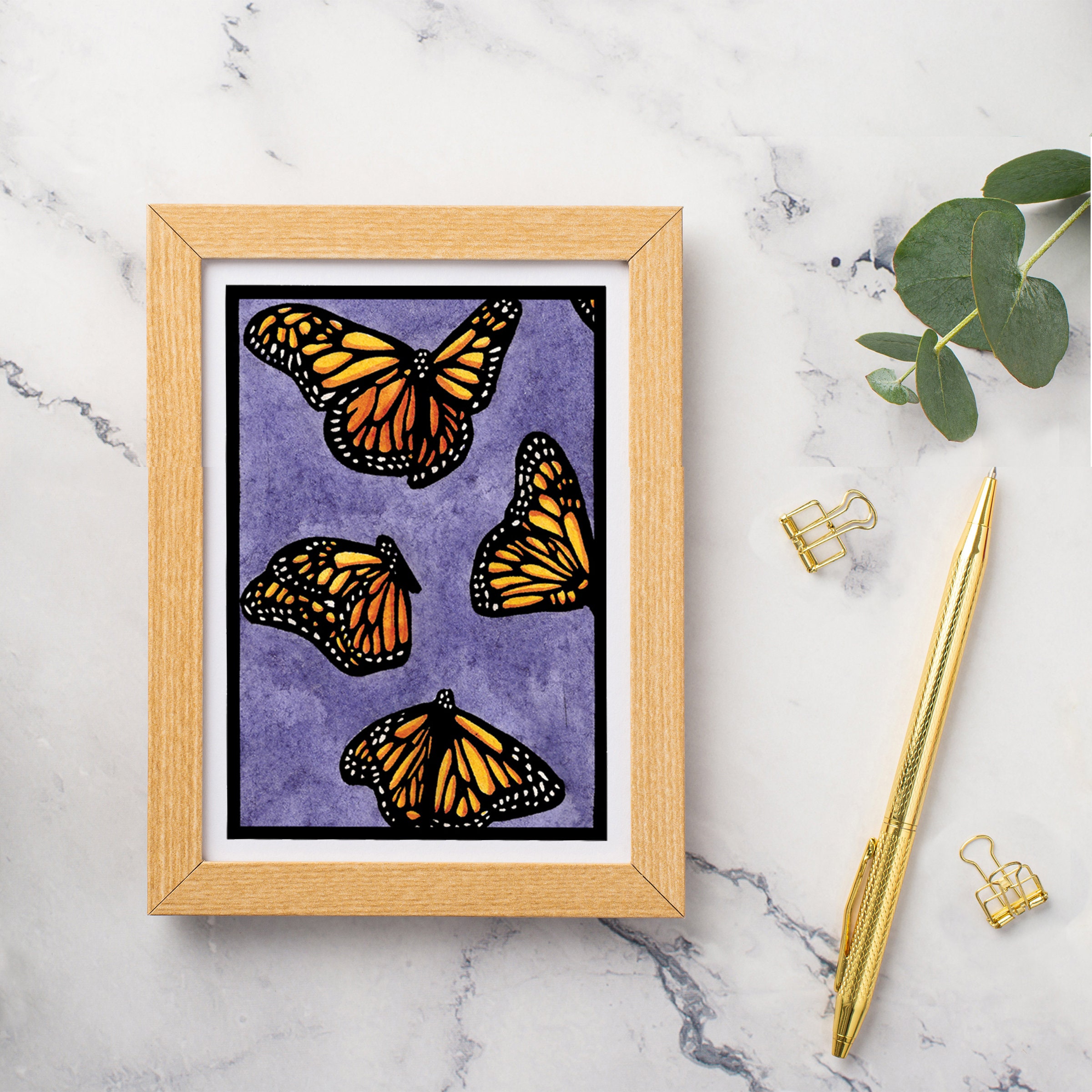 Blank Greeting Card: Monarch Butterflies by Sarah Angst Art - 31 - Etsy