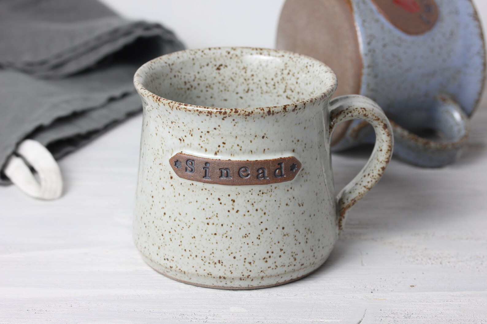 Wide Bottom Mug 10 oz Handmade Personalised Mugs In The Etsy