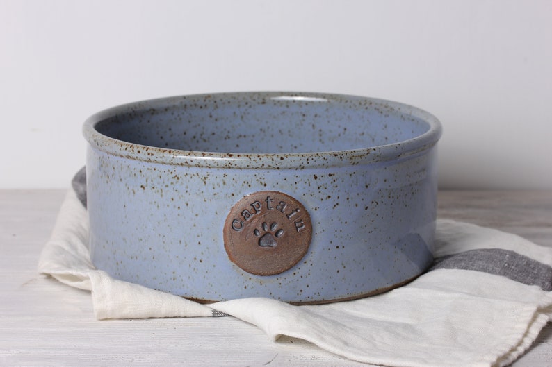 Blue Dog Bowl - Handmade