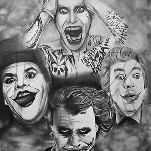 The Jokers Drawing Re Print Etsy The Jokers Drawing Re Print Etsy