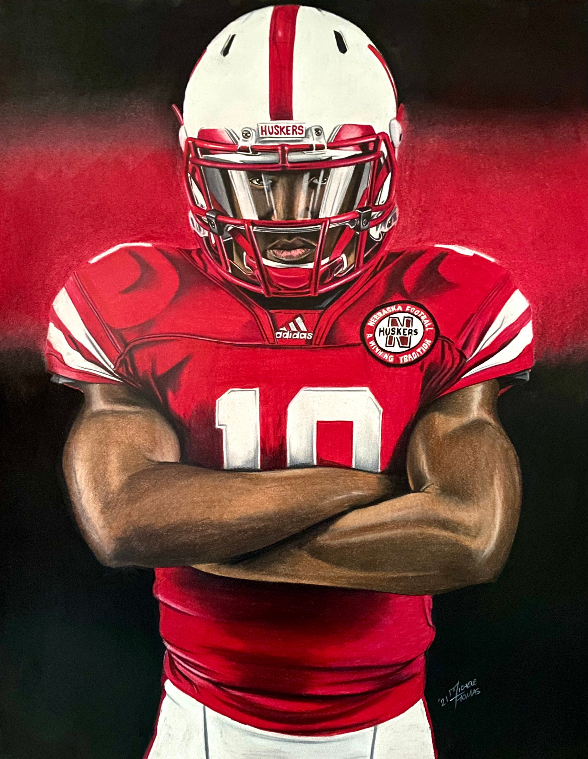 Original Drawing, Husker Player - Etsy UK