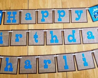 ONE WEEK SALE! - Little Blue Truck Birthday Banner