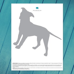Pitbull / Silhouette Series Printable Pumpkin Carving Pattern: Staffy, Staffordshire Bull ...