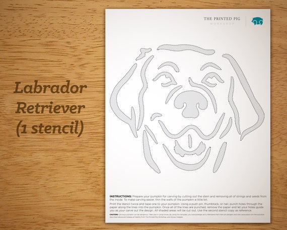 Printable Pumpkin Carving Pattern: Labrador Retriever - Etsy