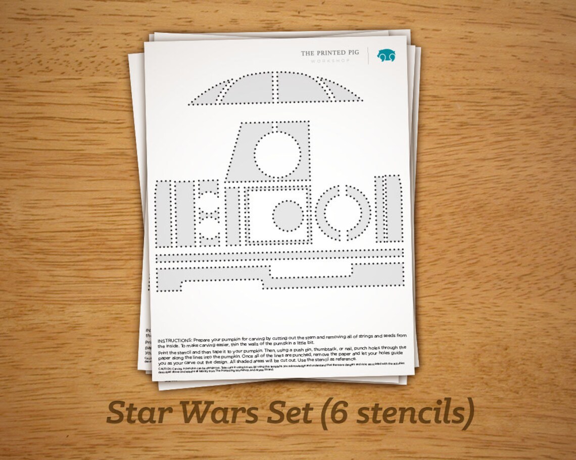 Printable Pumpkin Carving Pattern: Star Wars - Etsy