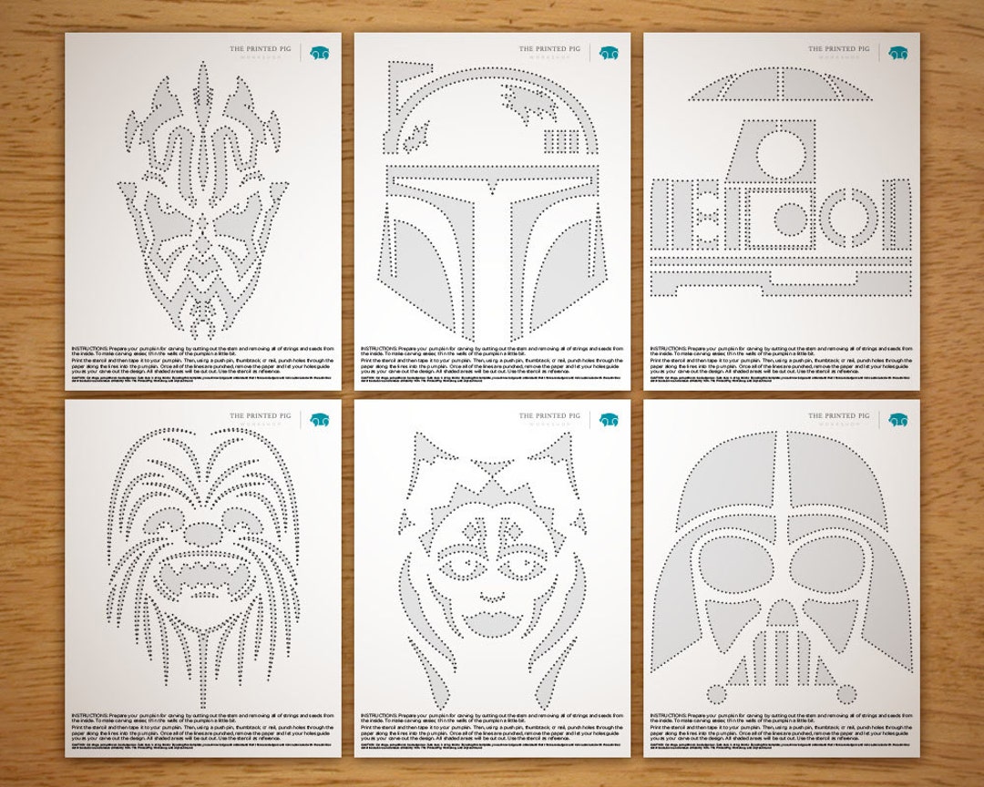 Printable Pumpkin Carving Pattern: Star Wars